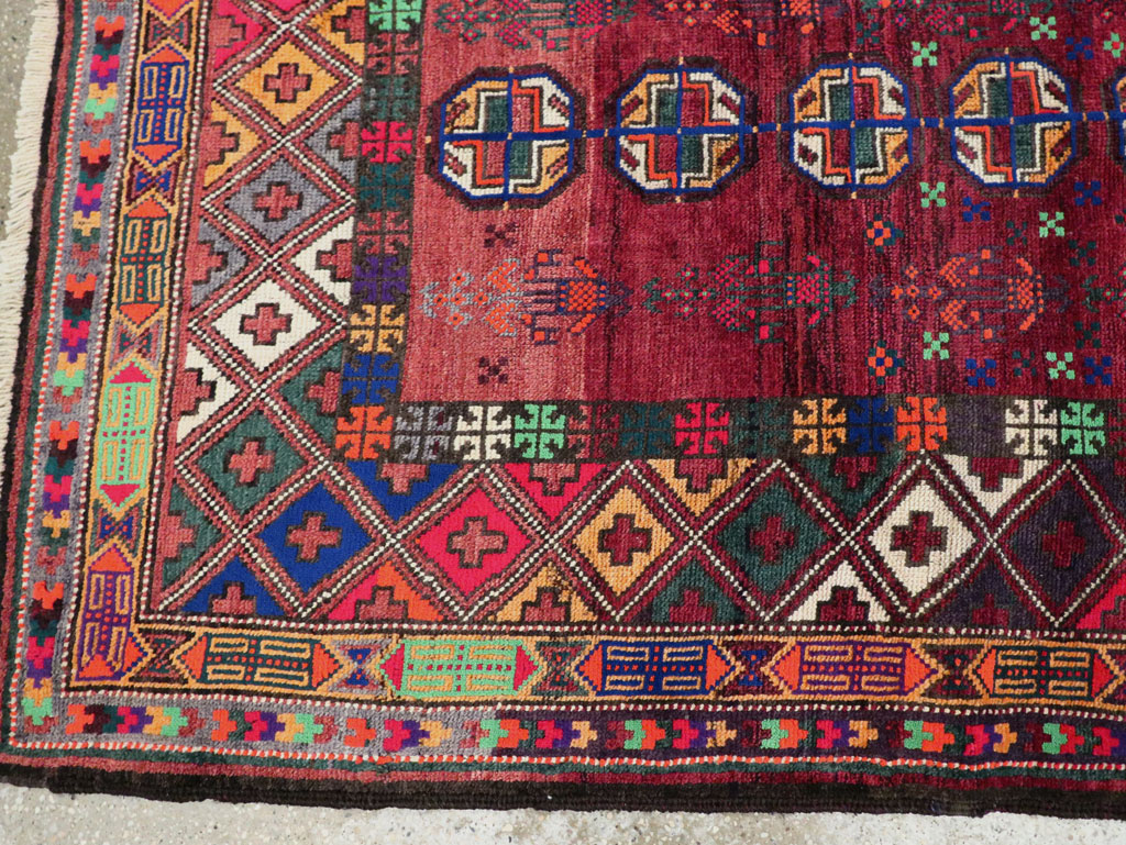 Vintage Persian Baluch Rug, No.27463 - Staging
