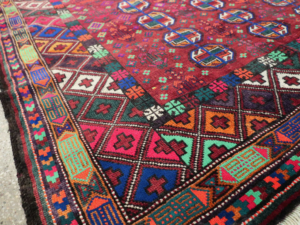 Vintage Persian Baluch Rug, No.27463 - Staging