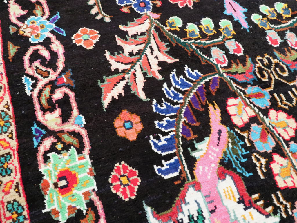 Vintage Persian Hamadan Rug, No.27465 - Staging