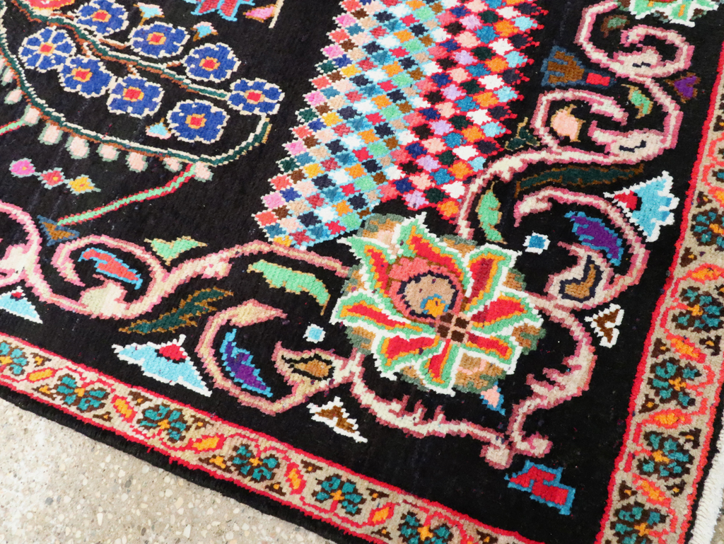 Vintage Persian Hamadan Rug, No.27465 - Staging