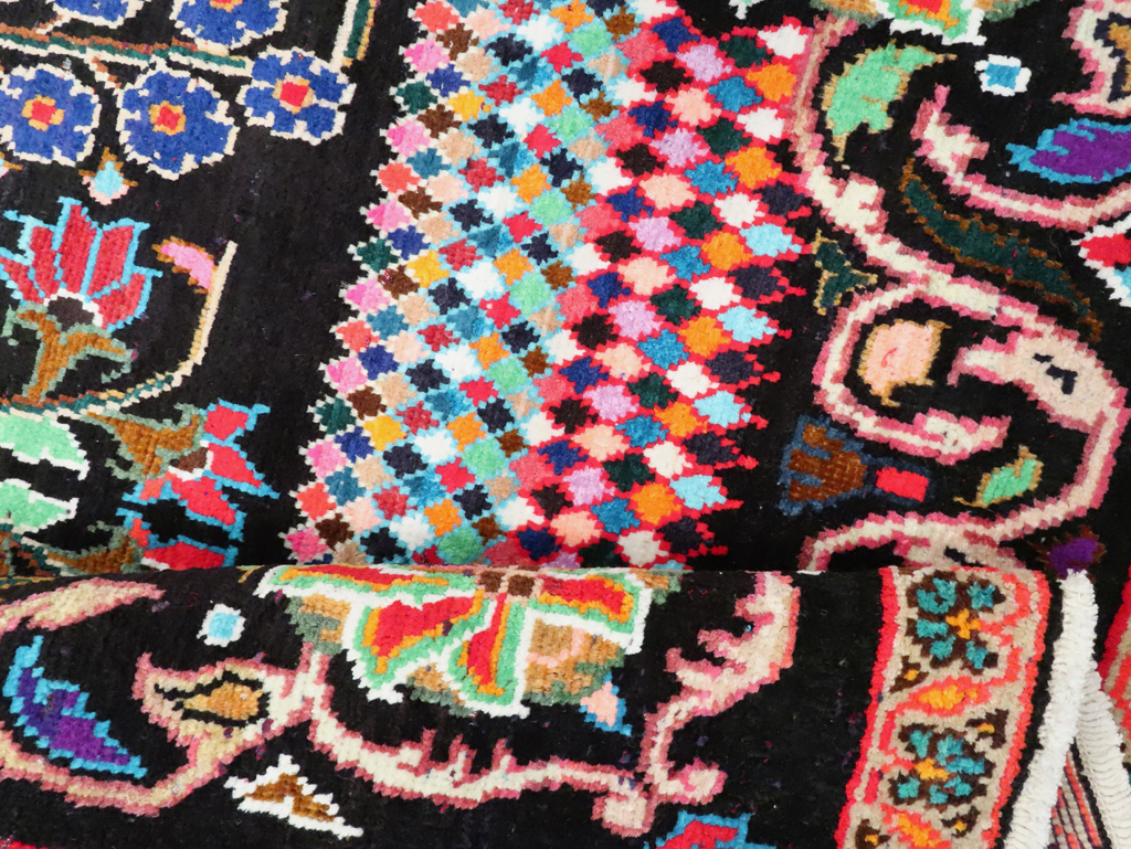 Vintage Persian Hamadan Rug, No.27465 - Staging