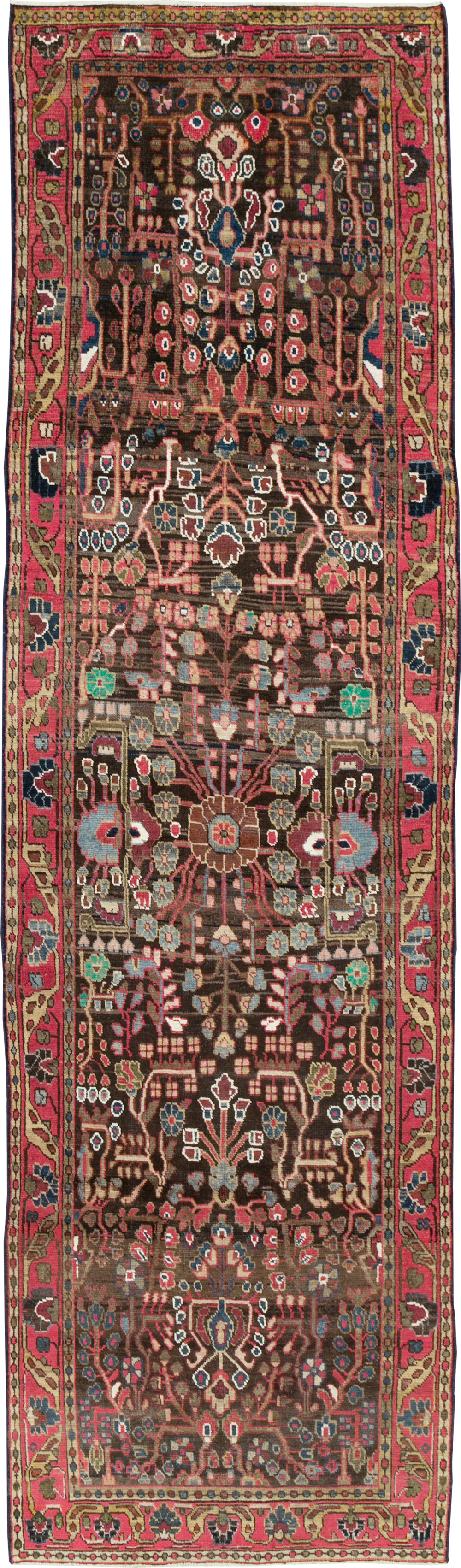 Vintage Persian Hamadan Rug, No.27466 - Staging