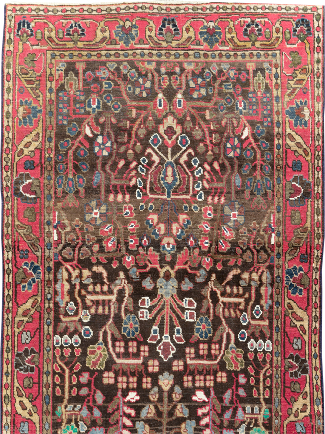 Vintage Persian Hamadan Rug, No.27466 - Staging