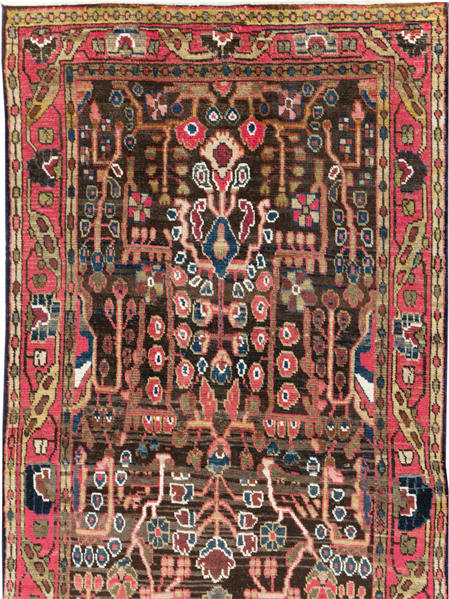 Vintage Persian Hamadan Rug, No.27466 - Staging