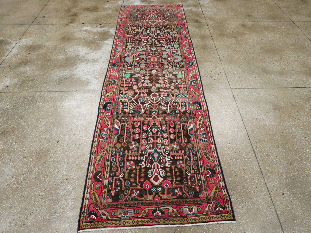 Vintage Persian Hamadan Rug, No.27466 - Staging