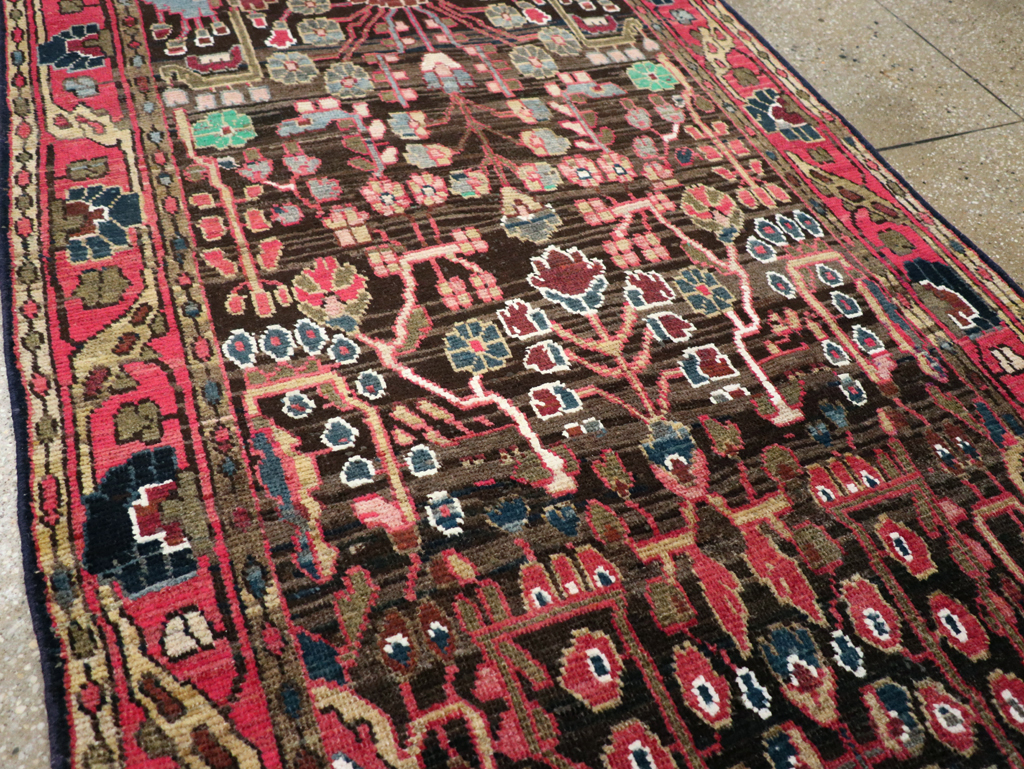Vintage Persian Hamadan Rug, No.27466 - Staging