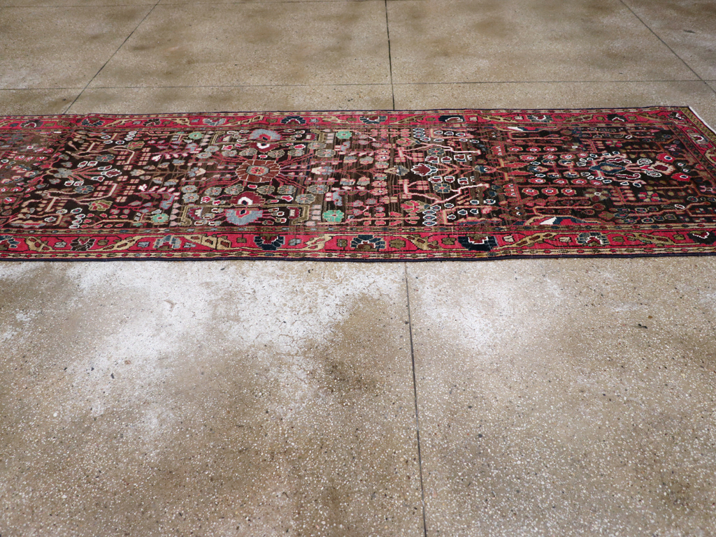 Vintage Persian Hamadan Rug, No.27466 - Staging