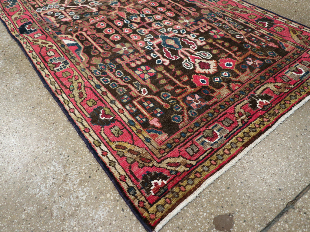 Vintage Persian Hamadan Rug, No.27466 - Staging