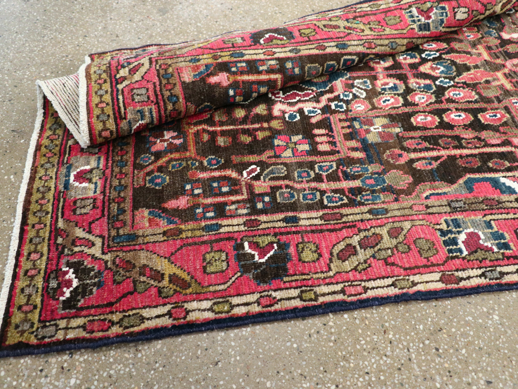 Vintage Persian Hamadan Rug, No.27466 - Staging