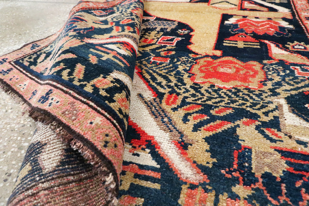 Antique Persian Kurdish Pictorial Rug, No.27469 - Staging
