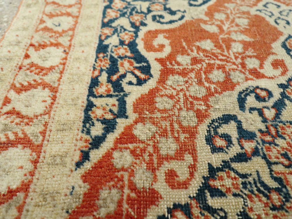 Antique Persian Tabriz Haji Jalili Throw Rug, No.27471 - Staging