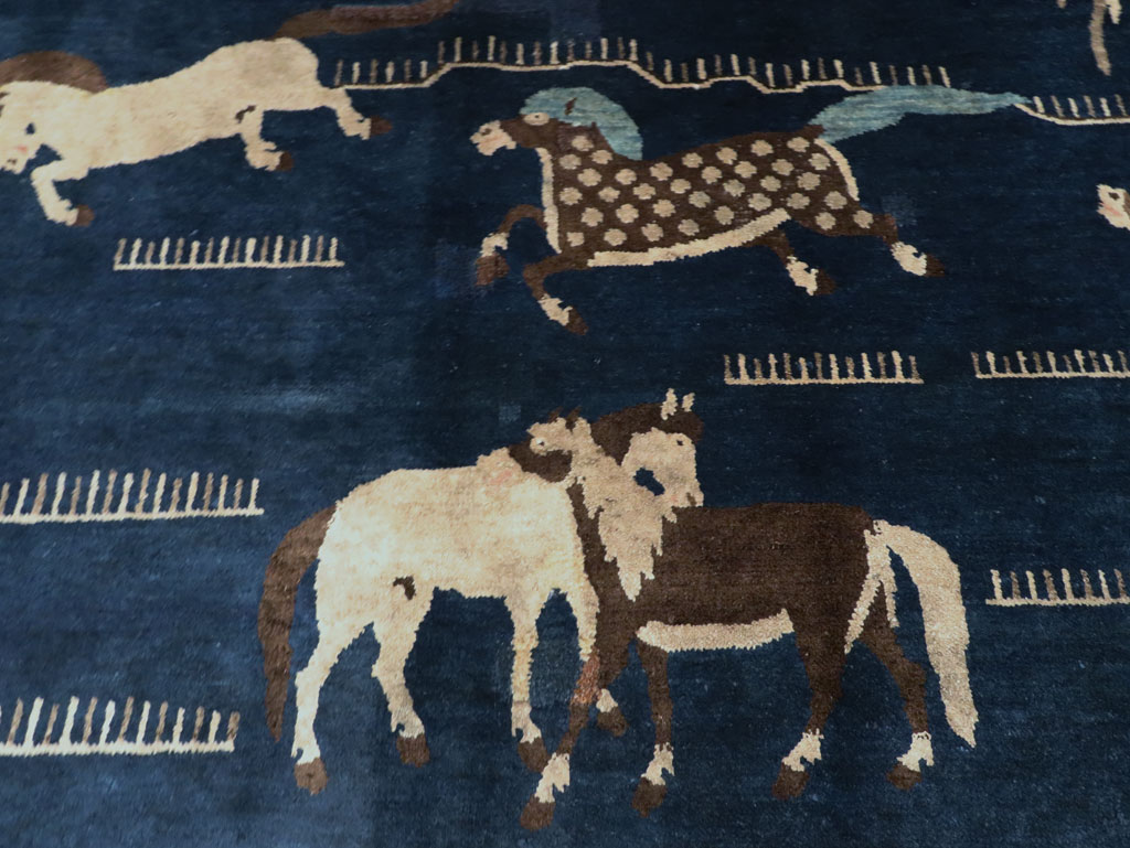 Vintage Chinese Pictorial Accent Rug, No.27477 - Staging