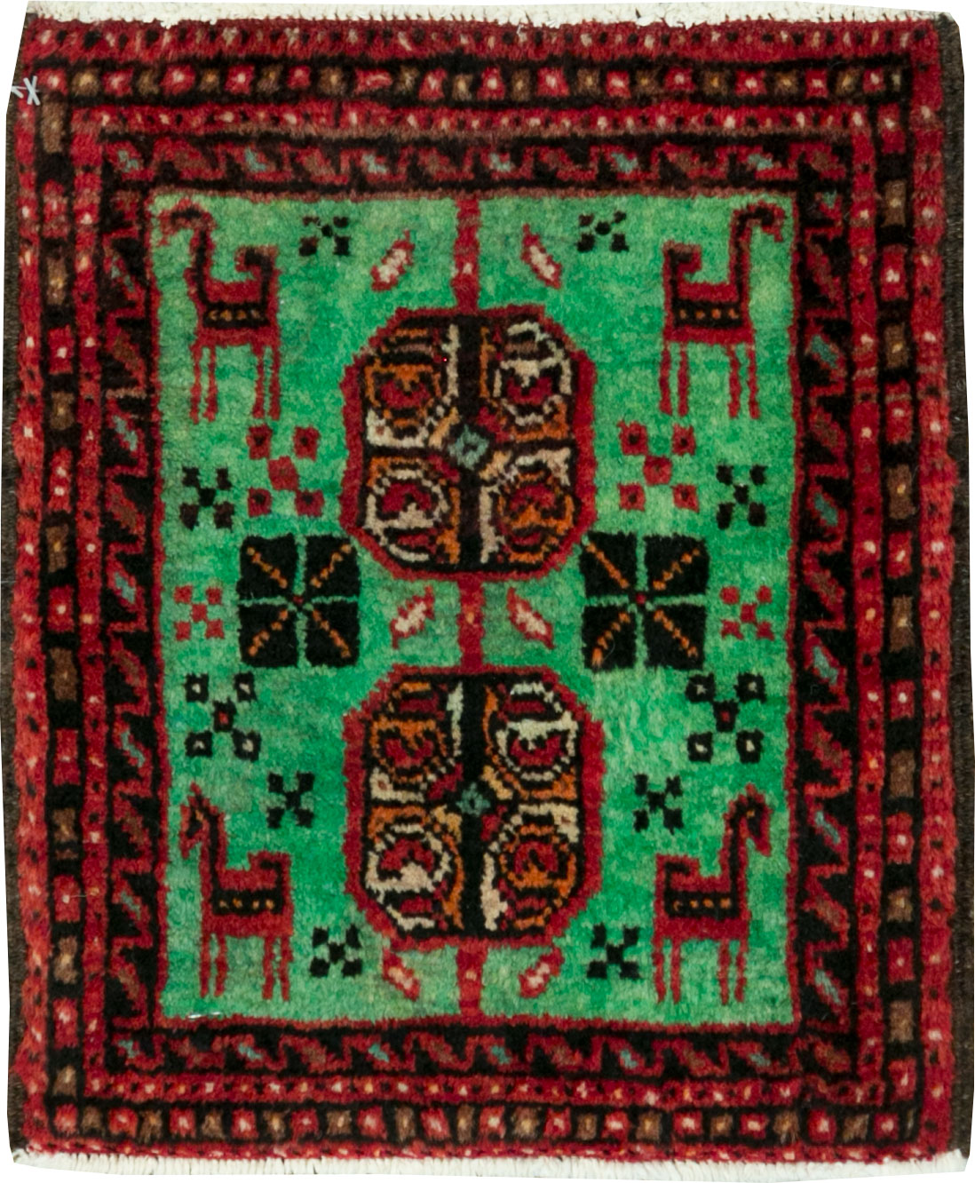 Vintage Persian Baluch Tribal Throw Rug (Pair: 1 of 4), No.27492 - Staging