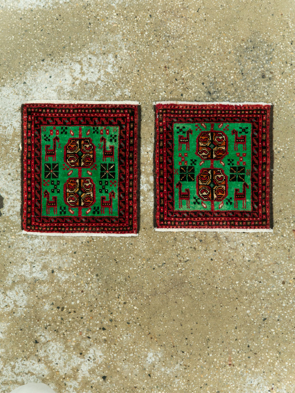 Vintage Persian Baluch Tribal Throw Rug (Pair: 3 of 4), No.27494 - Staging