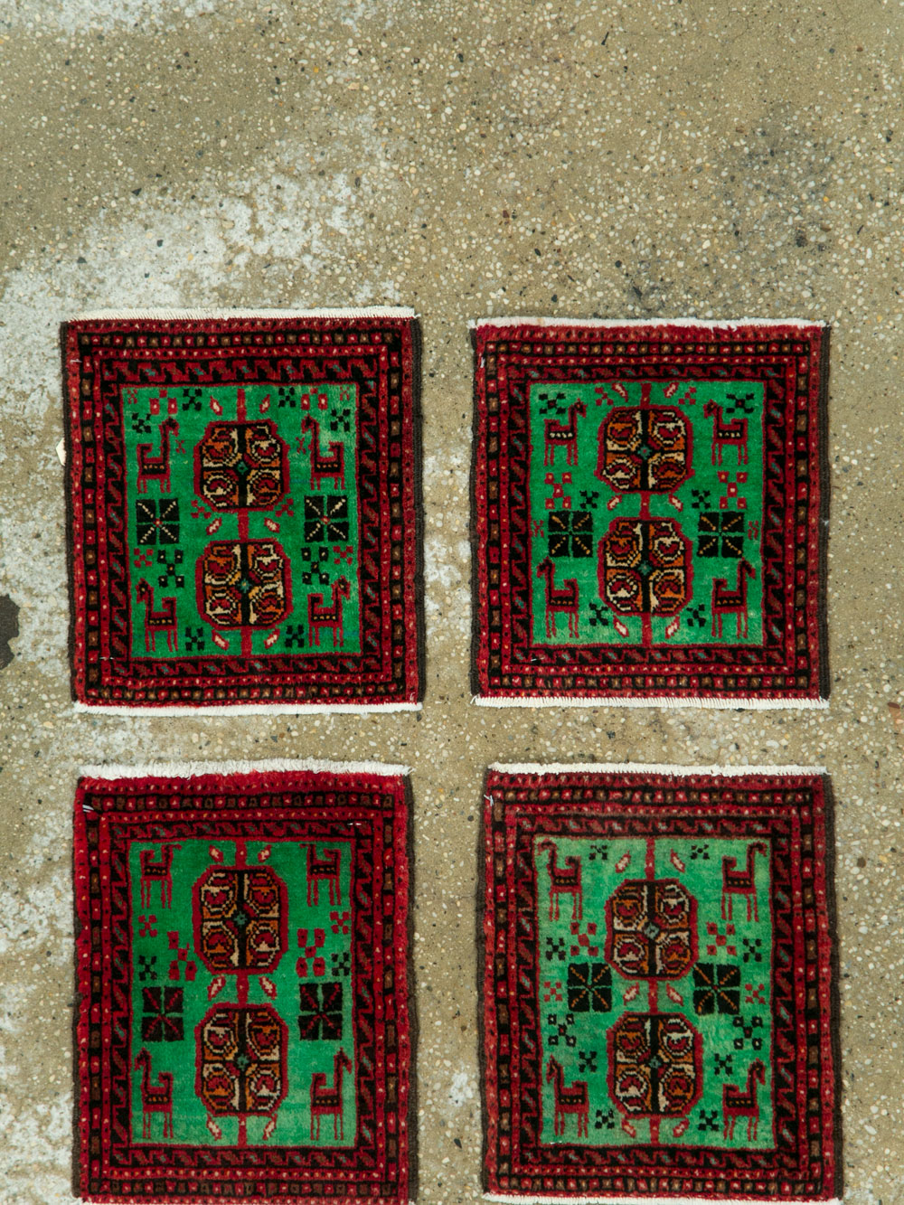 Vintage Persian Baluch Tribal Throw Rug (Pair: 4 of 4), No.27495 - Staging