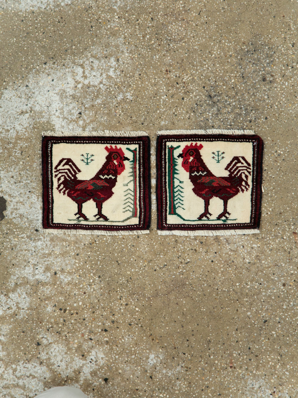 Vintage Persian Pictorial Baluch Rug (Pair: 2 of 2), No.27497 - Staging