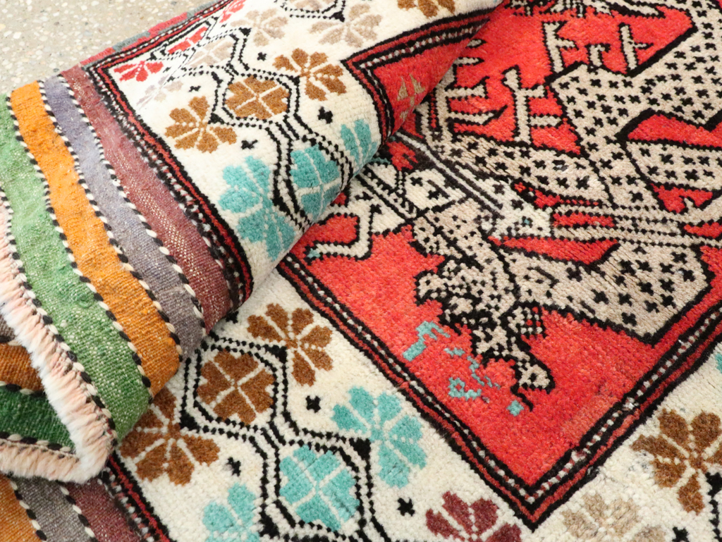 Tribal Persian Baluchi Pictorial Rug, No.27499 - Staging