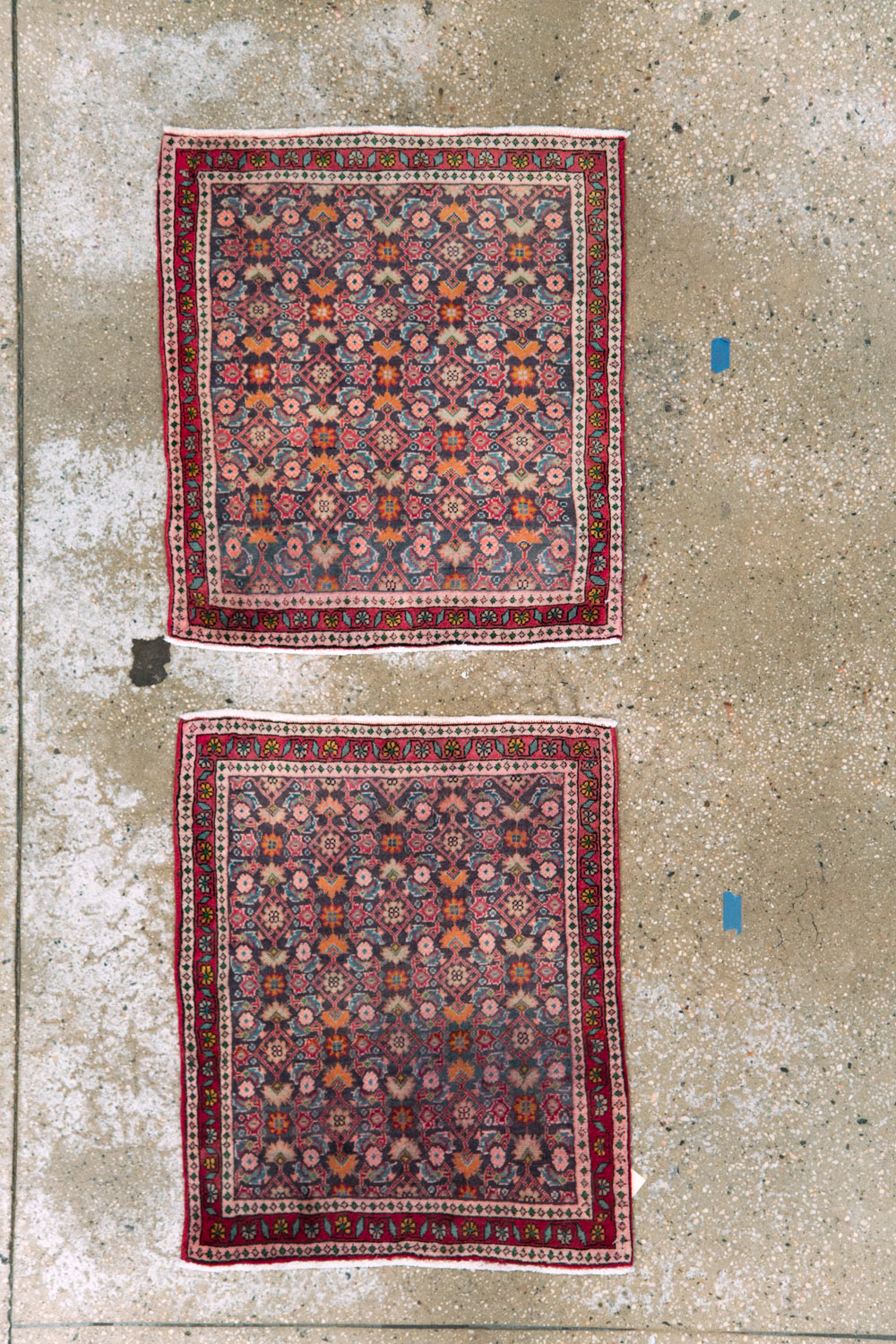 Vintage Persian Tabriz Rug (Pair: 2 of 2), No.27504 - Staging