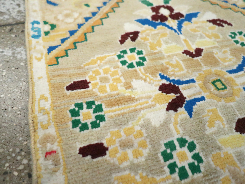 Vintage Persian Mahal Throw Rug (Pair: 2 of 2), No.27508 - Staging