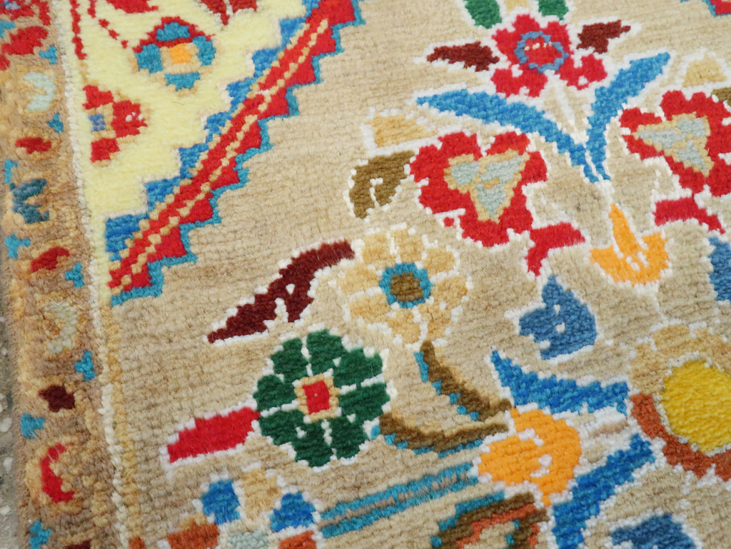 Vintage Persian Mahal Throw Rug (Pair: 1 of 2), No.27509 - Staging