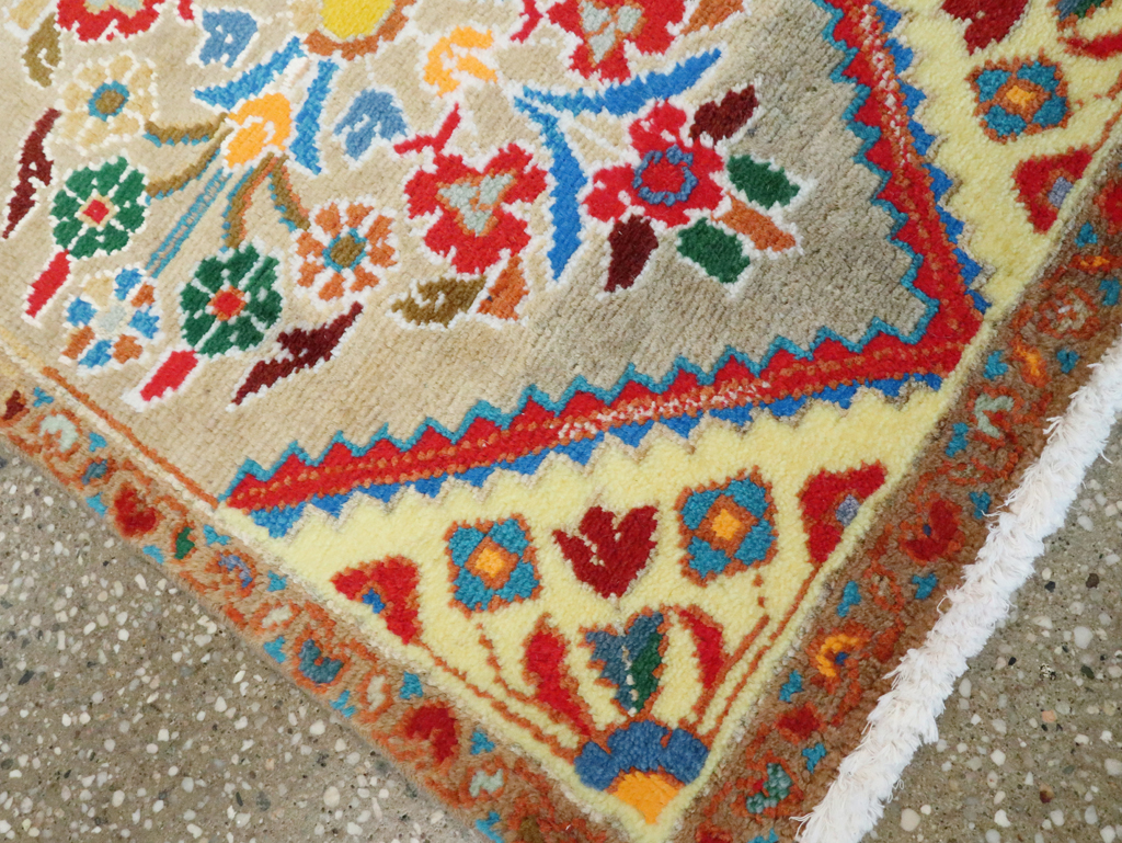 Vintage Persian Mahal Throw Rug (Pair: 1 of 2), No.27509 - Staging