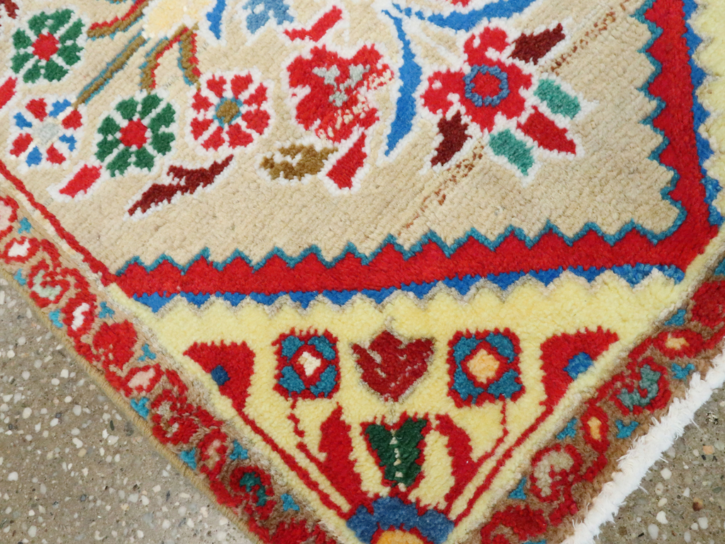 Vintage Persian Mahal Throw Rug (Pair: 2 of 2), No.27510 - Staging