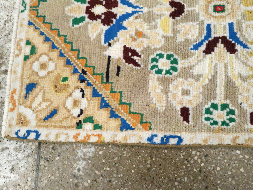 Vintage Persian Hamadan Throw Rug, No.27511 - Staging