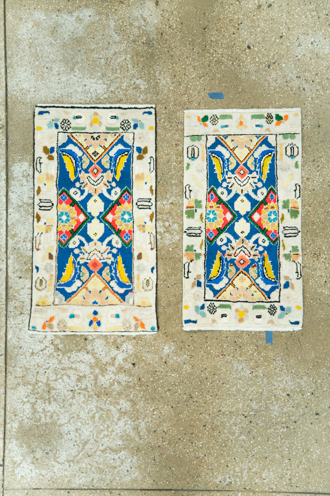 Vintage Persian Mahal Rug (Pair: 1 of 2), No.27512 - Staging