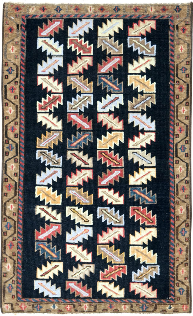 Vintage Persian Hamadan Rug, No.27515 - Staging