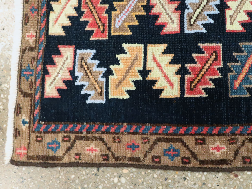 Vintage Persian Hamadan Rug, No.27515 - Staging