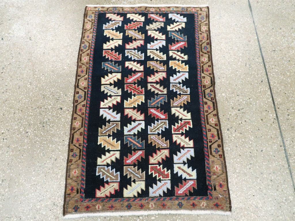 Vintage Persian Hamadan Rug, No.27515 - Staging