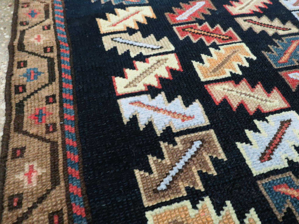 Vintage Persian Hamadan Rug, No.27515 - Staging