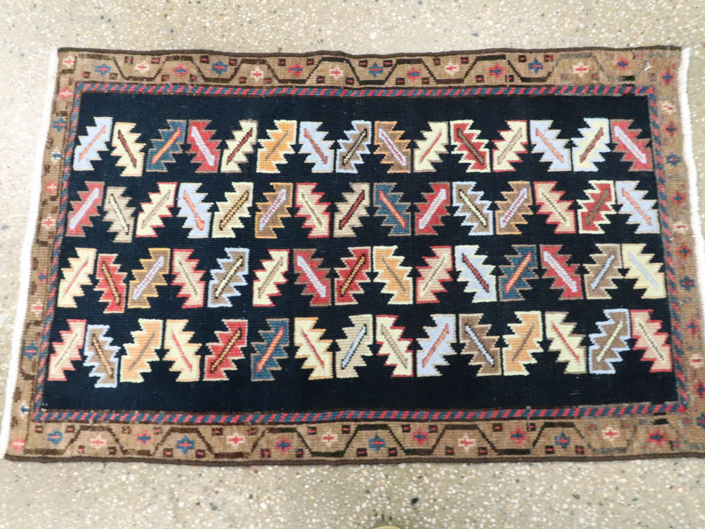 Vintage Persian Hamadan Rug, No.27515 - Staging