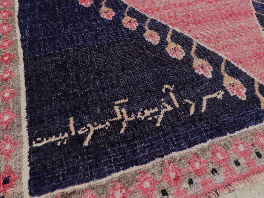 Vintage Kurdish Pictorial Rug, No.27521 - Staging