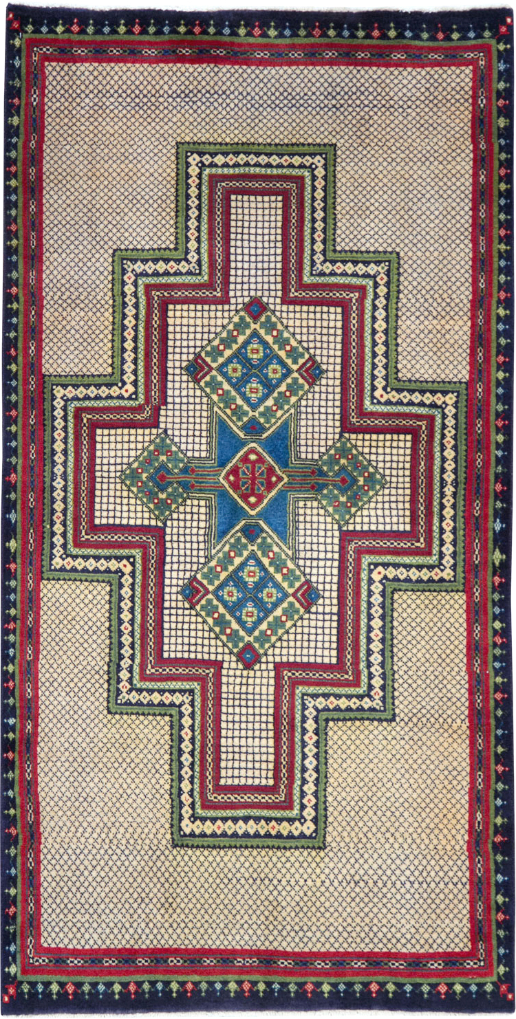 Vintage Persian Hamadan Rug, No.27541 - Staging