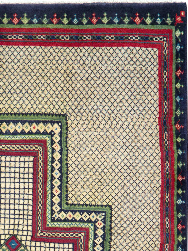 Vintage Persian Hamadan Rug, No.27541 - Staging