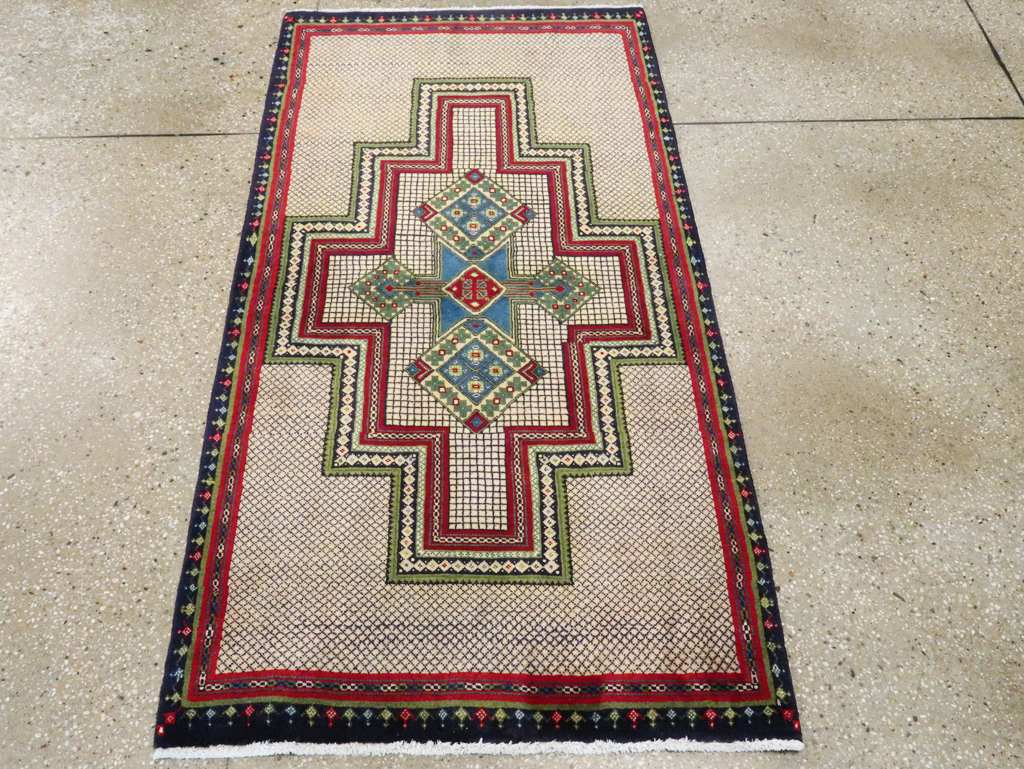 Vintage Persian Hamadan Rug, No.27541 - Staging