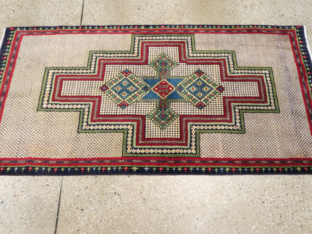 Vintage Persian Hamadan Rug, No.27541 - Staging