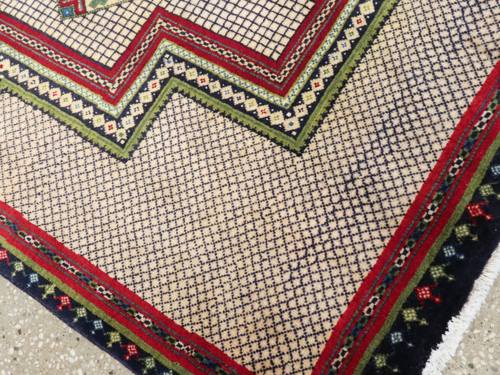 Vintage Persian Hamadan Rug, No.27541 - Staging