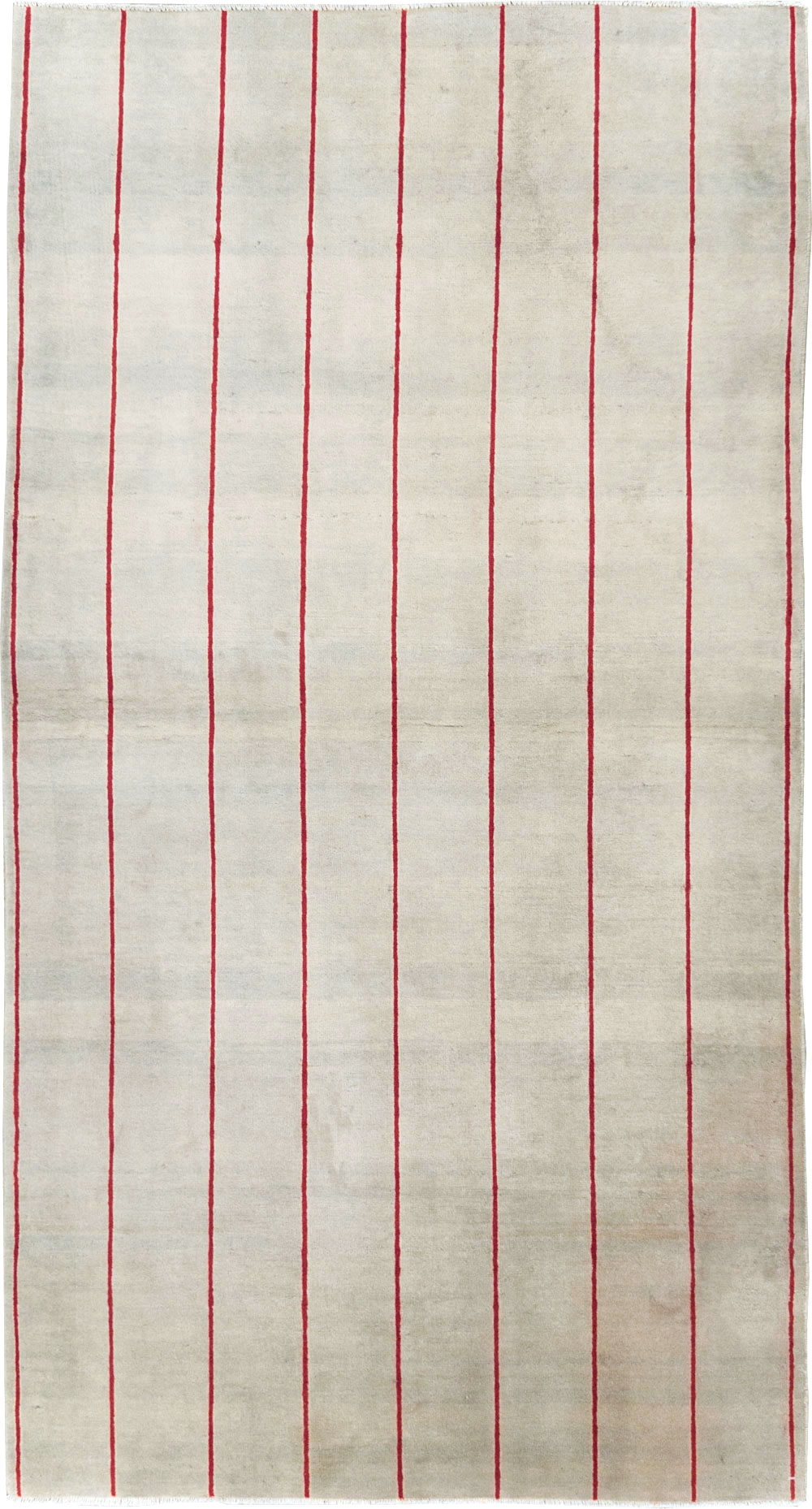 Vintage Persian Art Deco Mashad Throw Rug (Pair: 1 of 2), No.27543 - Staging