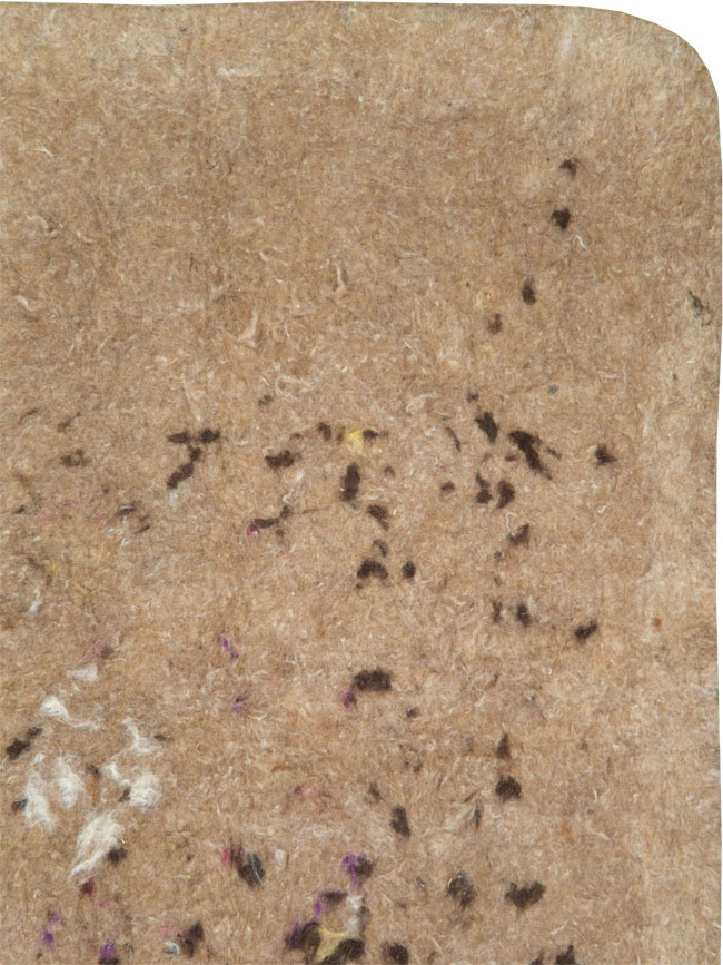 Vintage Persian Namad Felt Accent Rug, No.27545 - Staging