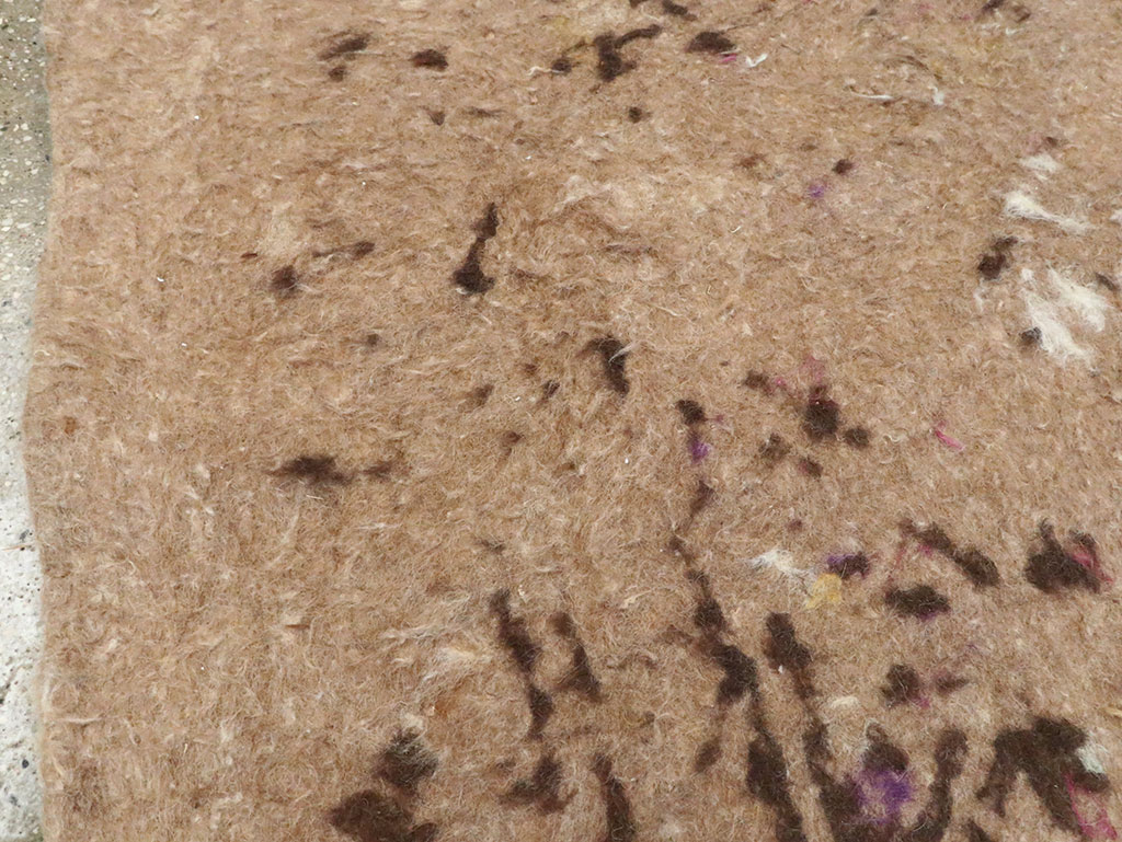 Vintage Persian Namad Felt Accent Rug, No.27545 - Staging