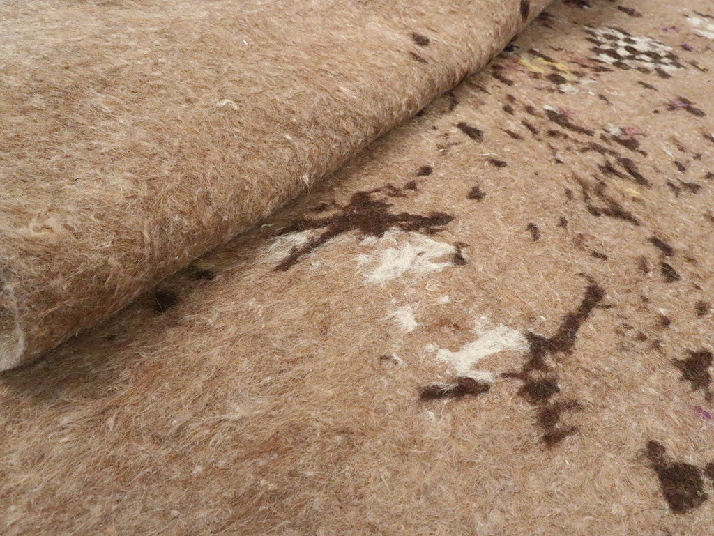 Vintage Persian Namad Felt Accent Rug, No.27545 - Staging