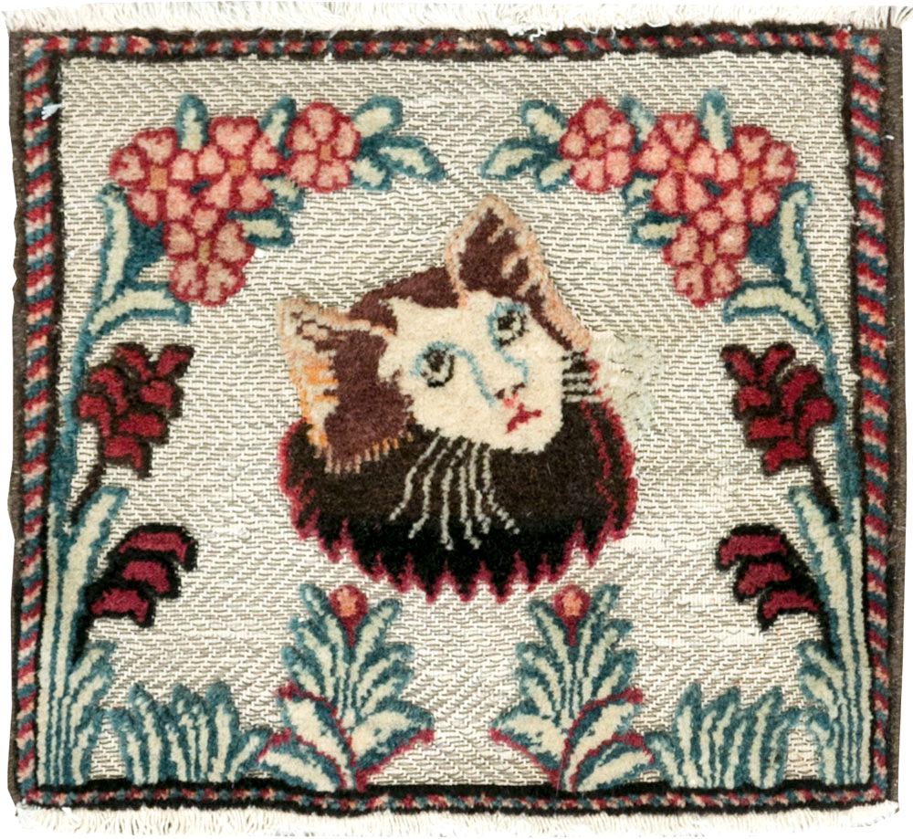 Vintage Persian Tabriz Souf Rug, No.27548 - Staging