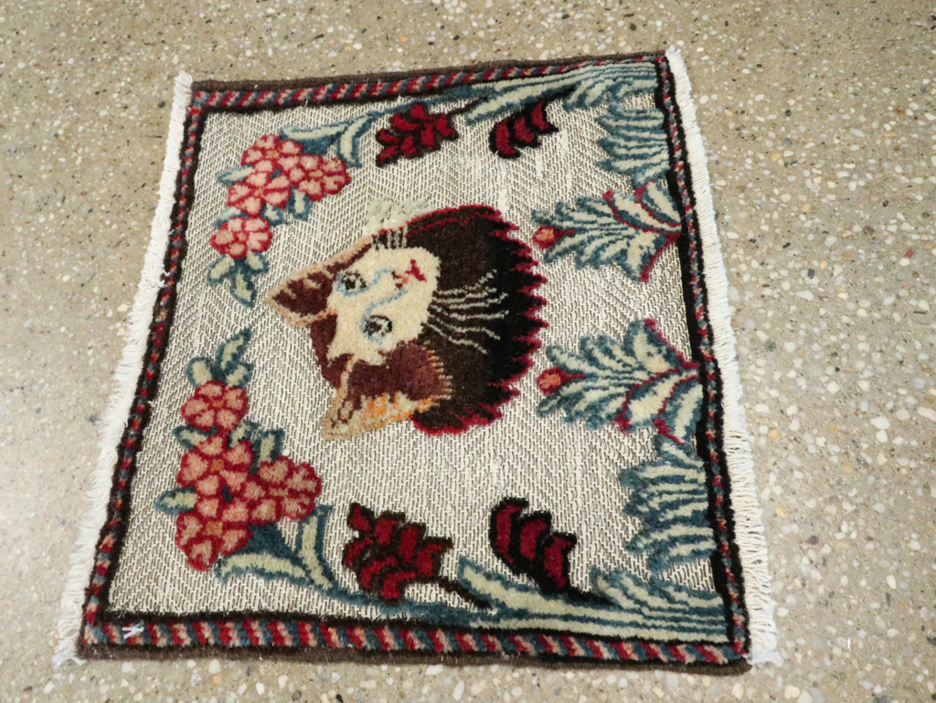 Vintage Persian Tabriz Souf Rug, No.27548 - Staging