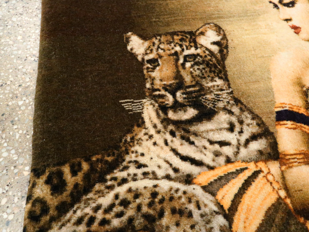 Persian Pictorial Tabriz Rug, No.27555 - Staging