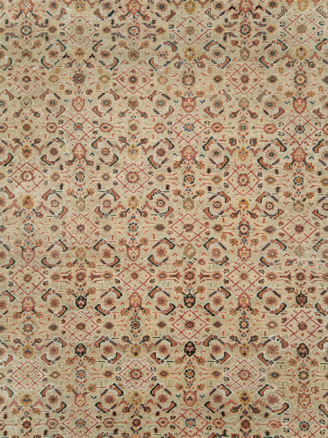 Antique Persian Mahal Large Carpet, No.27563 - Staging