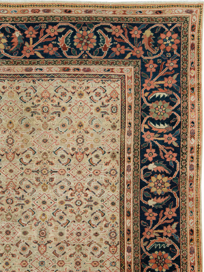 Antique Persian Mahal Large Carpet, No.27563 - Staging