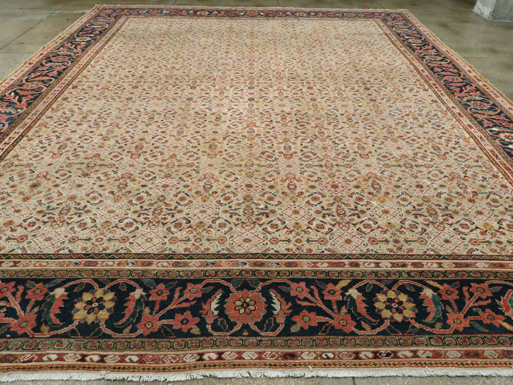 Antique Persian Mahal Large Carpet, No.27563 - Staging