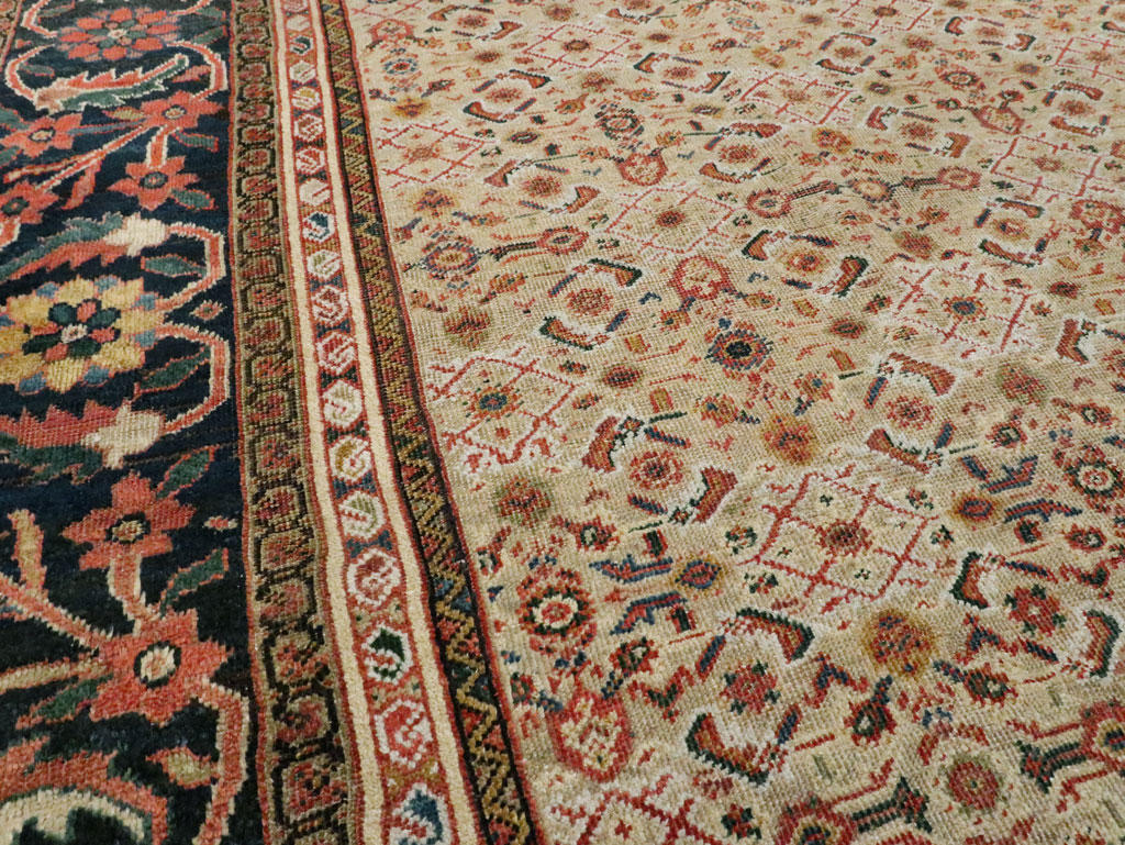 Antique Persian Mahal Large Carpet, No.27563 - Staging